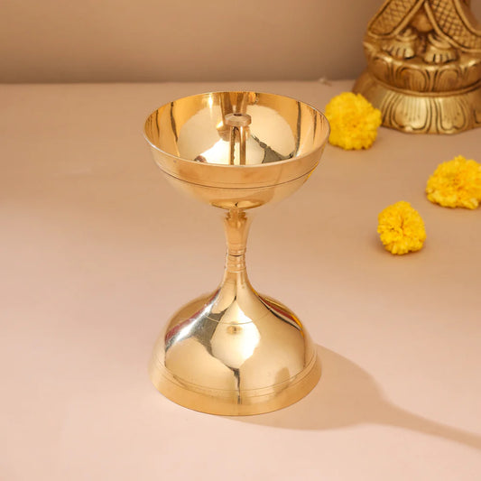 Brass Akhand Diya (6 Inch)