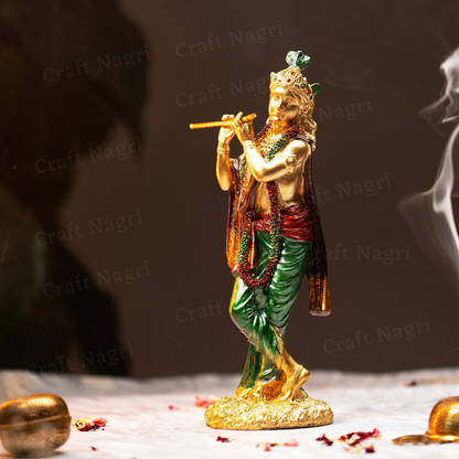 Standing Krishna God Idol (Murti) (7 inches)