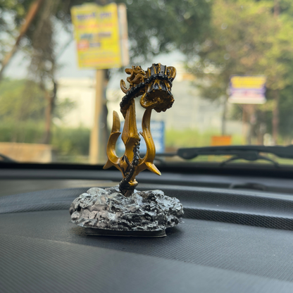 Lord Shiva Trishul With Damru Car Dashboard