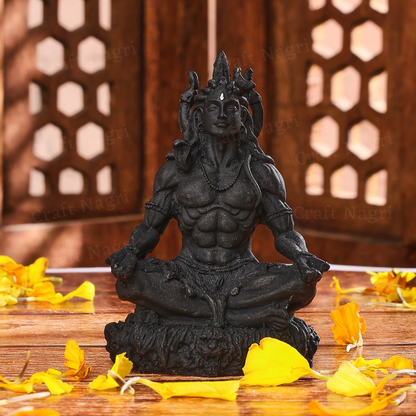 Mahayogi Shivji Car Dashboard Idol with Trishul (4 Inches)