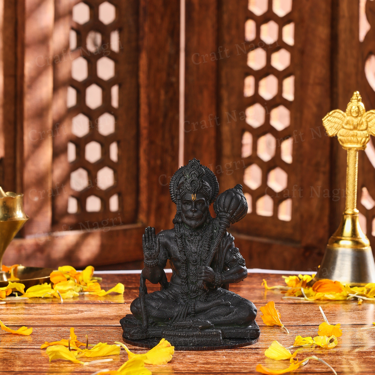 Sitting Hanuman Car Dashboard Idol