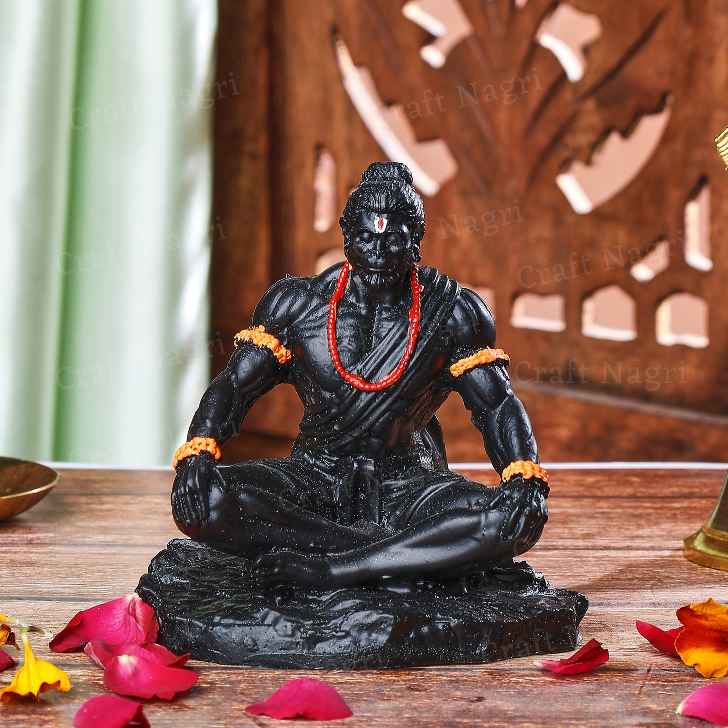 Meditating Hanuman Ji  Car Dashboard Idol (3.5 Inches)