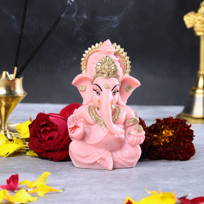 Lord Ganesh Gold Plated Car Dashboard idol