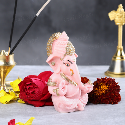 Lord Ganesh Gold Plated Car Dashboard idol