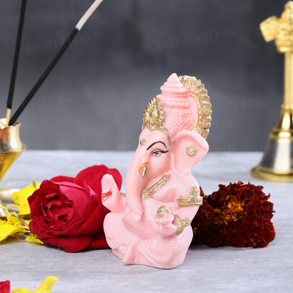 Lord Ganesh Gold Plated Car Dashboard idol