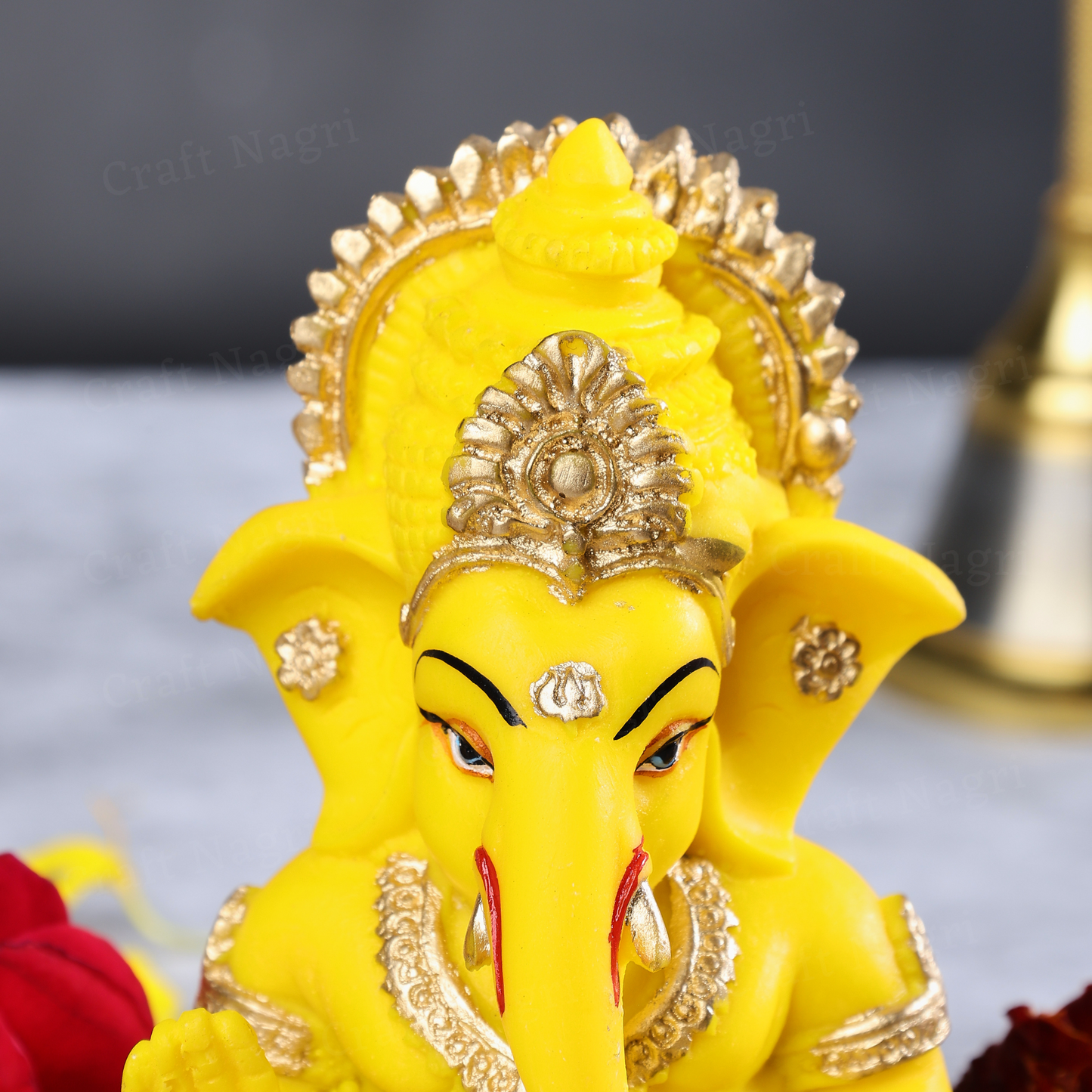 Lord Ganesh Gold Plated Car Dashboard idol